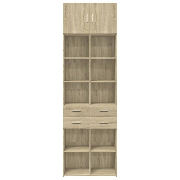 vidaXL Armoire de rangement ch&ecirc;ne sonoma 70x42,5x225 cm