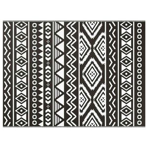 vidaXL Tapis d'ext&eacute;rieur G&eacute;om&eacute;trique ARAKIL Noir et Blanc 400 &times; 300 cm