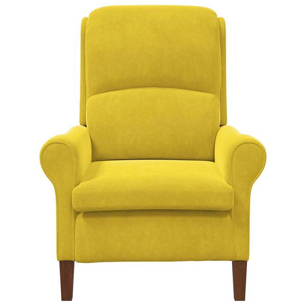 vidaXL fauteuil Jaune 76 x 94 x 102 cm Velours