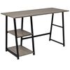 vidaXL Bureau avec 2 &eacute;tag&egrave;res Gris et ch&ecirc;ne