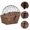 vidaXL Panier arri&egrave;re de v&eacute;lo avec couvercle 55x31x36 cm Saule naturel