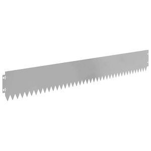 vidaXL Bordure de Pelouse 10 pc 103 x 15 cm Acier Argent&eacute;