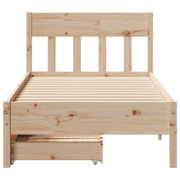 vidaXL Cadre de lit sans matelas 100x200 cm bois massif de pin