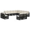 vidaXL Ensemble de canap&eacute; de jardin 13 pc Noir polyrotin