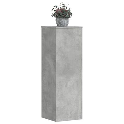 vidaXL Support pour plantes gris béton 33x33x100 cm bois d'ingénierie