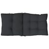 vidaXL Coussins de chaise &agrave; dossier bas lot de 2 noir tissu oxford