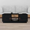 vidaXL Table basse Noir 100x50x35 cm Bois massif de pin