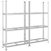 vidaXL &Eacute;tag&egrave;re &agrave; pneus &agrave; 3 niveaux 2 pcs argent&eacute; 110x40x200 cm acier