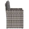 vidaXL Fauteuil de jardin avec coussins Gris Résine tressée