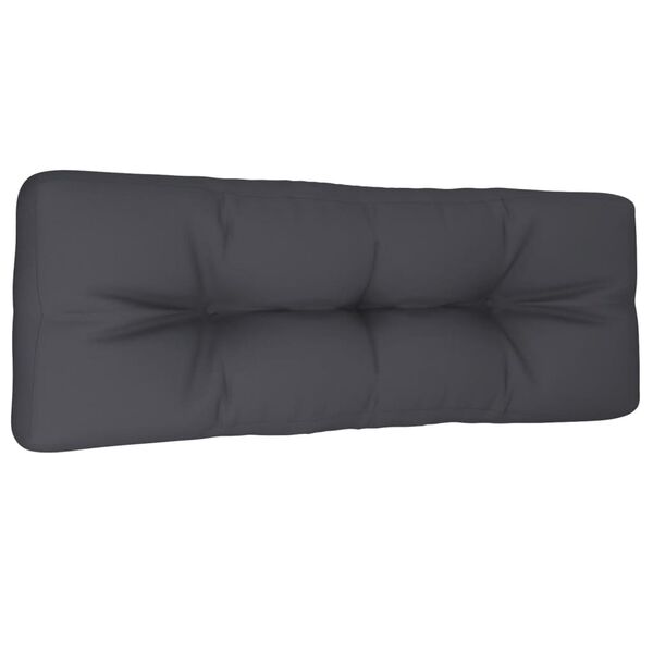 vidaXL Coussin de palette anthracite 120x40x12 cm tissu
