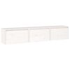 vidaXL Meubles TV 3 pcs Blanc Bois massif de pin