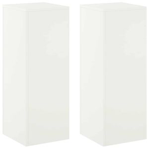 vidaXL Support de Plante 2 pcs Blanc 30 x 30 x 80 cm Acier