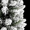 vidaXL Sapin de Noël artificiel Blanc 150 cm PVC, métal et plastique