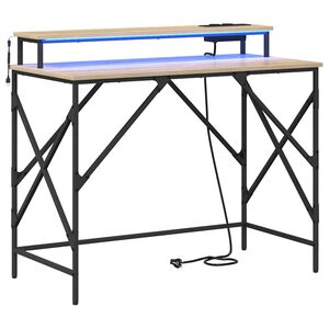vidaXL Bureau Ch&ecirc;ne Sonoma 100 x 50 x 86,5 cm Bois d'ing&eacute;nierie