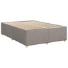 vidaXL Sommier &agrave; lattes de lit avec matelas Taupe 140x190 cm Tissu