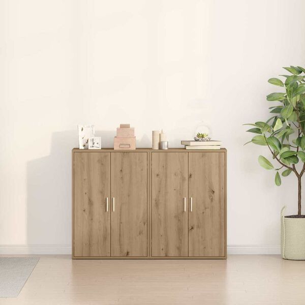 vidaXL Buffet 2 pcs Ch&ecirc;ne artisanal 60 x 31 x 84 cm Bois d'ing&eacute;nierie
