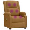 vidaXL Fauteuil de massage Marron Velours