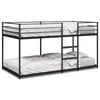 vidaXL Lit superpos&eacute; sans matelas noir 80x200 cm acier
