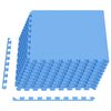 vidaXL Tapis de sol de piscine 40 pc Bleu 14,4 m&sup2; Mousse EVA
