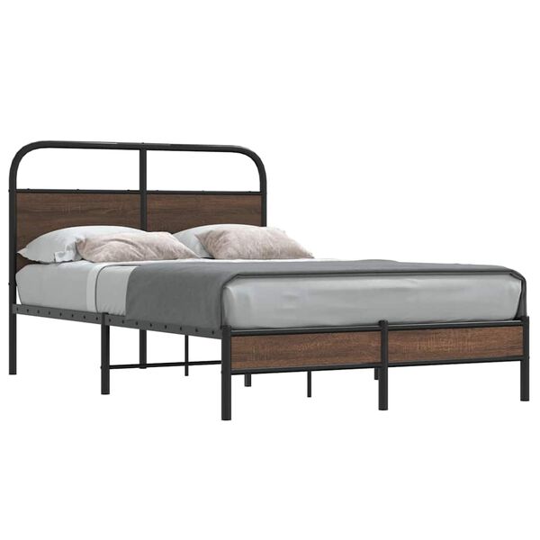 vidaXL Cadre de lit sans matelas 140x200 cm ch&ecirc;ne marron