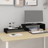 vidaXL Support de moniteur Noir (52-101)x22x14 cm Bois de pin solide