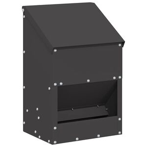 vidaXL Mangeoire pour poules Noir 21 x 16 x 33 cm 3 kg