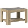 vidaXL Table basse avec LED ch&ecirc;ne sonoma 73x53x45 cm bois d'ing&eacute;nierie