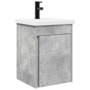 vidaXL Meuble de salle de bain avec robinet Gris b&eacute;ton
