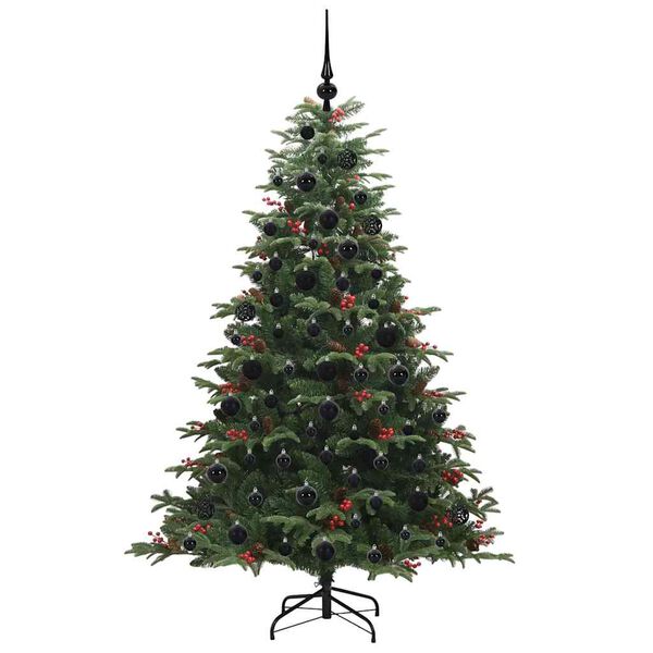 vidaXL Sapin de No&euml;l artificiel Vert 180 cm PVC, m&eacute;tal et plastique