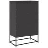vidaXL Buffet haut noir 68x39x111,5 cm acier
