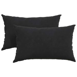 vidaXL Coussins de canap&eacute; 2 pcs Noir 50 x 30 cm