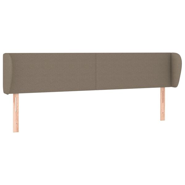 vidaXL T&ecirc;te de lit avec oreilles Taupe 203x23x78/88 cm Tissu