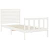 vidaXL Cadre de lit sans matelas blanc bois de pin massif