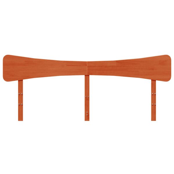 vidaXL T&ecirc;te de lit cire marron 200 cm bois massif de pin