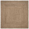 vidaXL Tapis de zone Naturel et noir 300 x 300 cm Jute