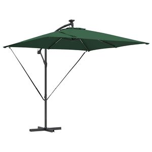 vidaXL Parasol Vert 249 x 249 x 250 cm Polyester et Aluminium