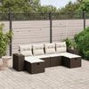 vidaXL Salon de jardin avec coussins 6 pcs marron r&eacute;sine tress&eacute;e