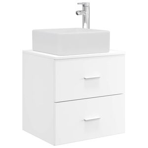 vidaXL Vanit&eacute; de lavabo mural Blanc 49,5 x 41 x 63 cm