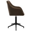 vidaXL Chaises pivotantes &agrave; manger lot de 4 marron fonc&eacute; tissu
