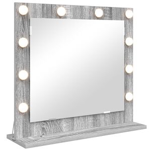 vidaXL Miroir de vanit&eacute; Gris Sonoma 60 x 55 x 18 cm Rectangulaire