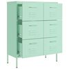vidaXL Armoire &agrave; tiroirs Vert menthe 80x35x101,5 cm Acier