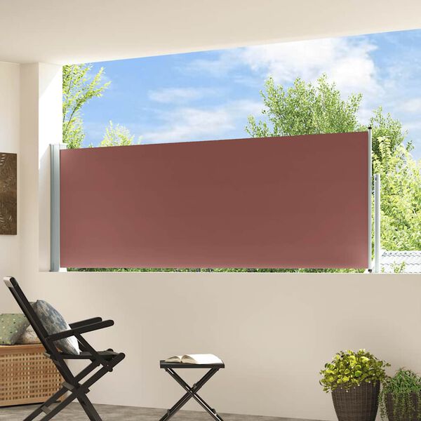 vidaXL Auvent lat&eacute;ral r&eacute;tractable de patio 100x300 cm Marron