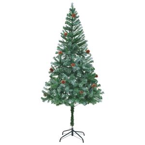 vidaXL Arbre de No&euml;l artificiel avec pommes de pin 180 cm