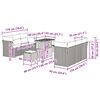 vidaXL Ensemble de canap&eacute; de jardin avec coussin 9 pcs Beige polyrotin