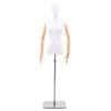 vidaXL Mannequin ajustable 165-213 cm avec socle Femme PP Blanc