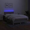 vidaXL Sommier &agrave; lattes de lit matelas LED gris clair 120x190 cm tissu