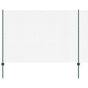 vidaXL Cl&ocirc;ture en fil soud&eacute; avec poteau 10 x 1,5 m (L x H)