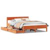vidaXL Cadre de lit sans matelas cire marron 120x190cm bois pin massif