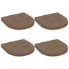 vidaXL Coussins de si&egrave;ge 4 pi&egrave;ces 4 pc 100 % polyester Taupe