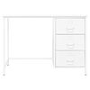 vidaXL Bureau industriel avec tiroirs Blanc 105x52x75 cm Acier